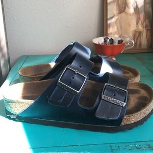 Birkenstock Arizona blue oiled leather Birks